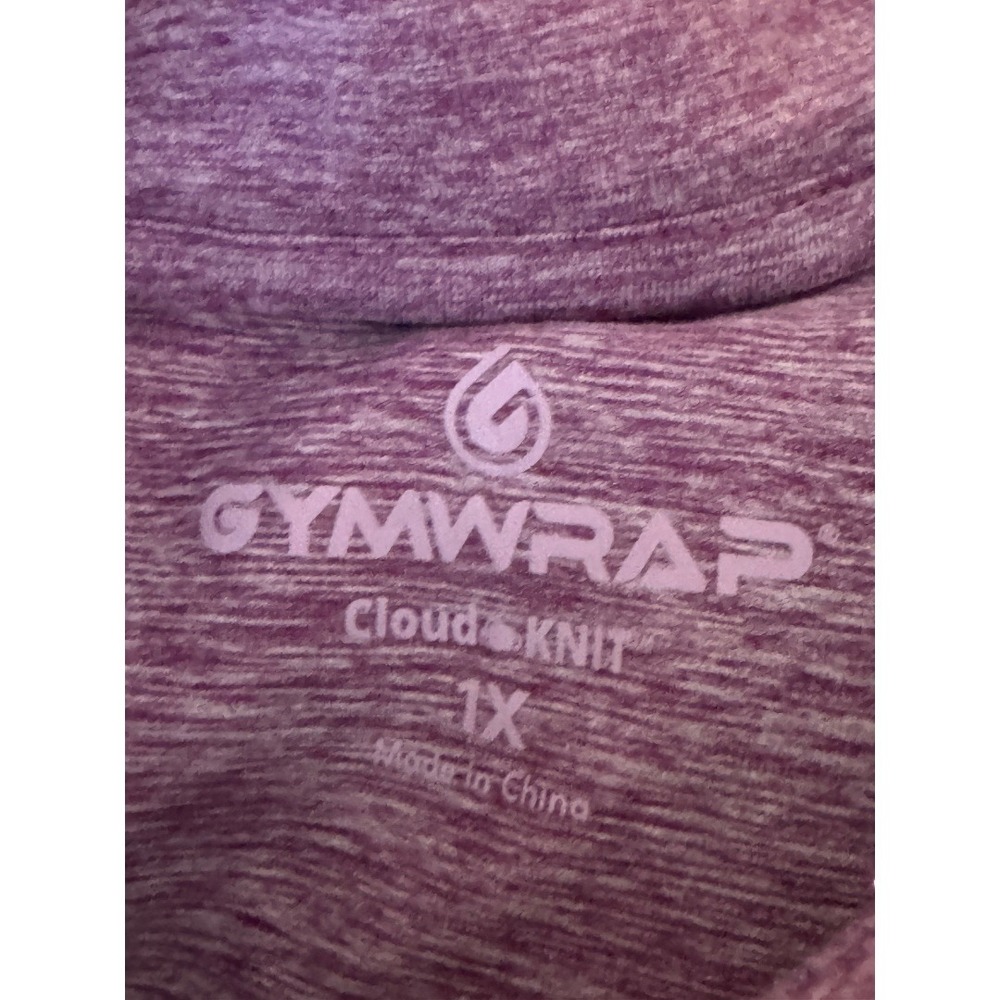 Gymwrap CloudKNIT Power Jacket Purple Heather Full Zip Plus Size 1X NWT - Picture 7 of 14